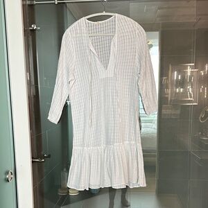 Eberjey White Checkered Tunic Dress